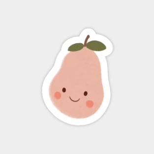 Pink Pear Cutie Illustraion Sticker